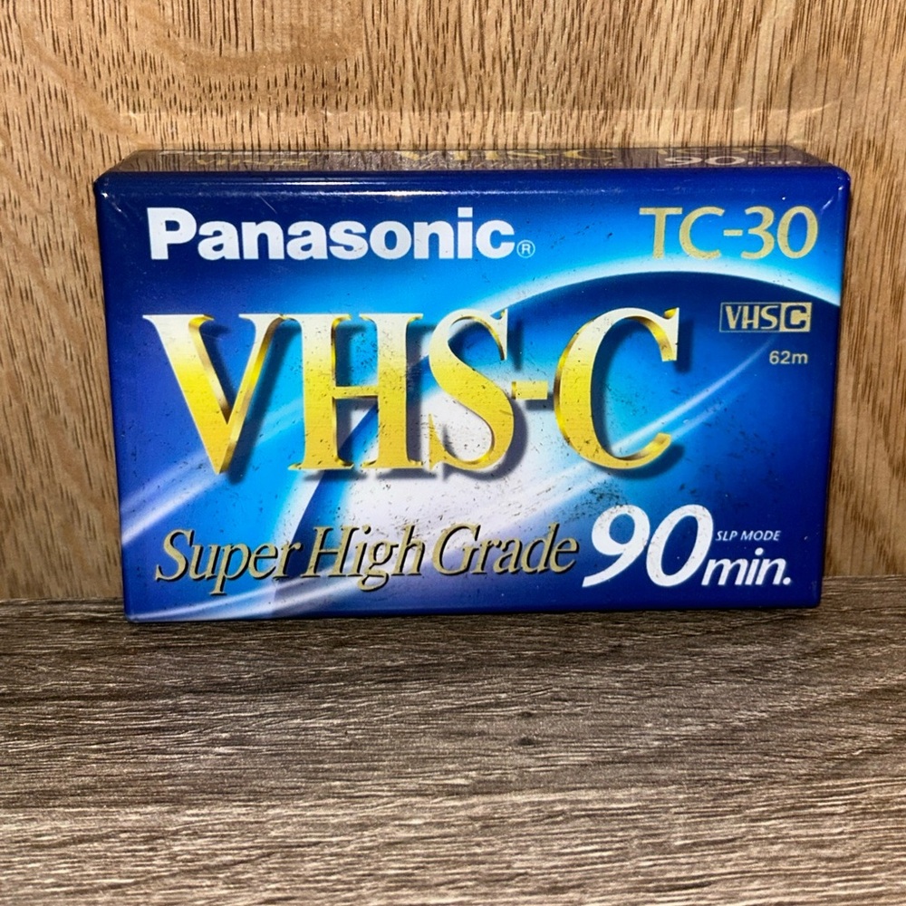 Panasonic VHS-C High Grade TC-30 Tape, 90 Min Record Time, New & Sealed
